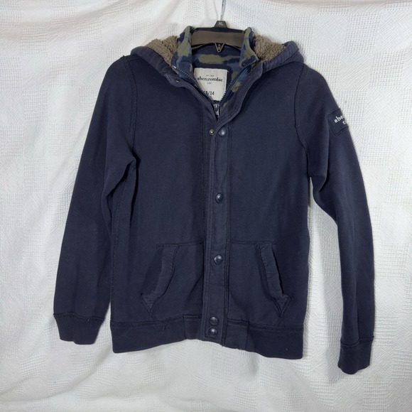 Abercrombie & Fitch Other - Abercrombie Kids Jacket Size‎ 13/14 Coat Deep Pile Fleece Quilted insulated Blue